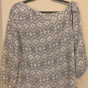 Banana Republic One Shoulder Top (Black & White)